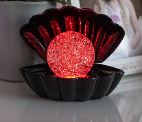 Sea Shell LED Colour Changing Mood Lamp - Black