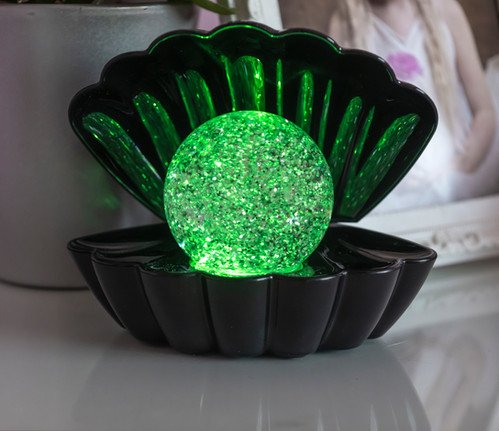Sea Shell LED Colour Changing Mood Lamp - Black