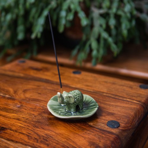 Ceramic Elephant Incense Holder