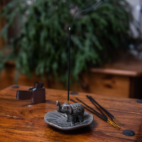 Ceramic Elephant Incense Holder