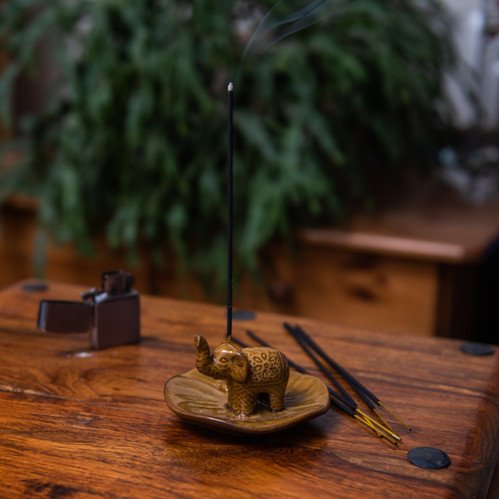 Ceramic Elephant Incense Holder