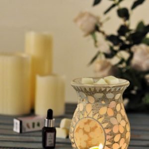 Pearl Flower Tealight Burner ( 14 cm high)