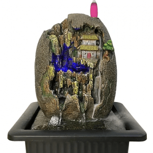 Misty Cavern Water Feature with Backflow Burner