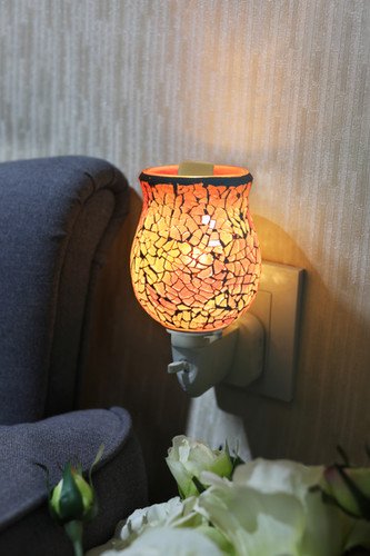 Baby Pink Crackle Mosaic Plug In Warmer