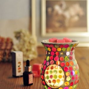 Calypso Circles Mosaic Tealight Burner ( 14 cm high)