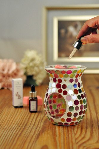 Calypso Circles Mosaic Tealight Burner ( 14 cm high)