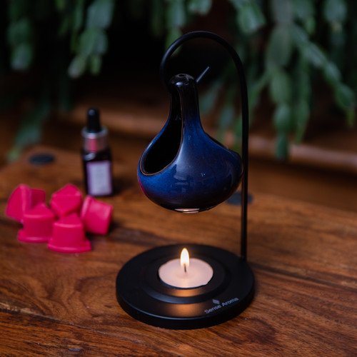 Ceramic Hanging Cup Burner – Blue