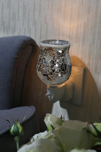 Grey Crackle Mosaic Wax Warmer