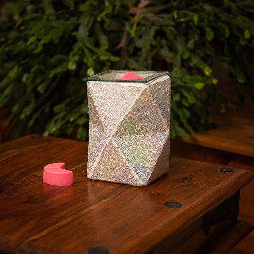 Pearl Crackle Geometric Wax Warmer