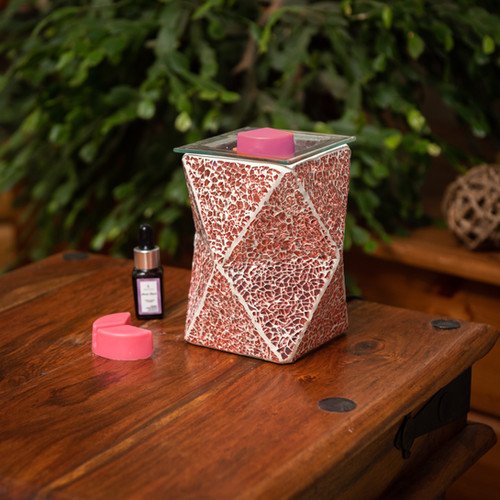Rose Gold Crackle Geometric Wax Warmer