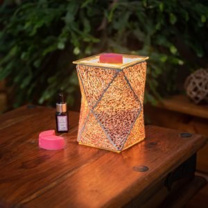 Rose Gold Crackle Geometric Wax Warmer