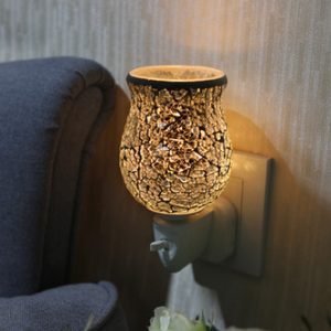 Silver Crackle Tulip Mosaic Wax Warmer