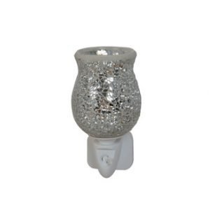 Silver Crackle Tulip Mosaic Wax Warmer