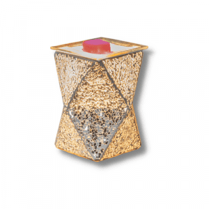 Silver Crackle Geometric Wax Warmer