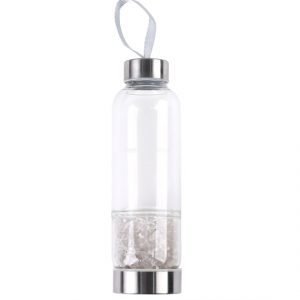 Clear Quartz Crystal Water Bottle with Jar