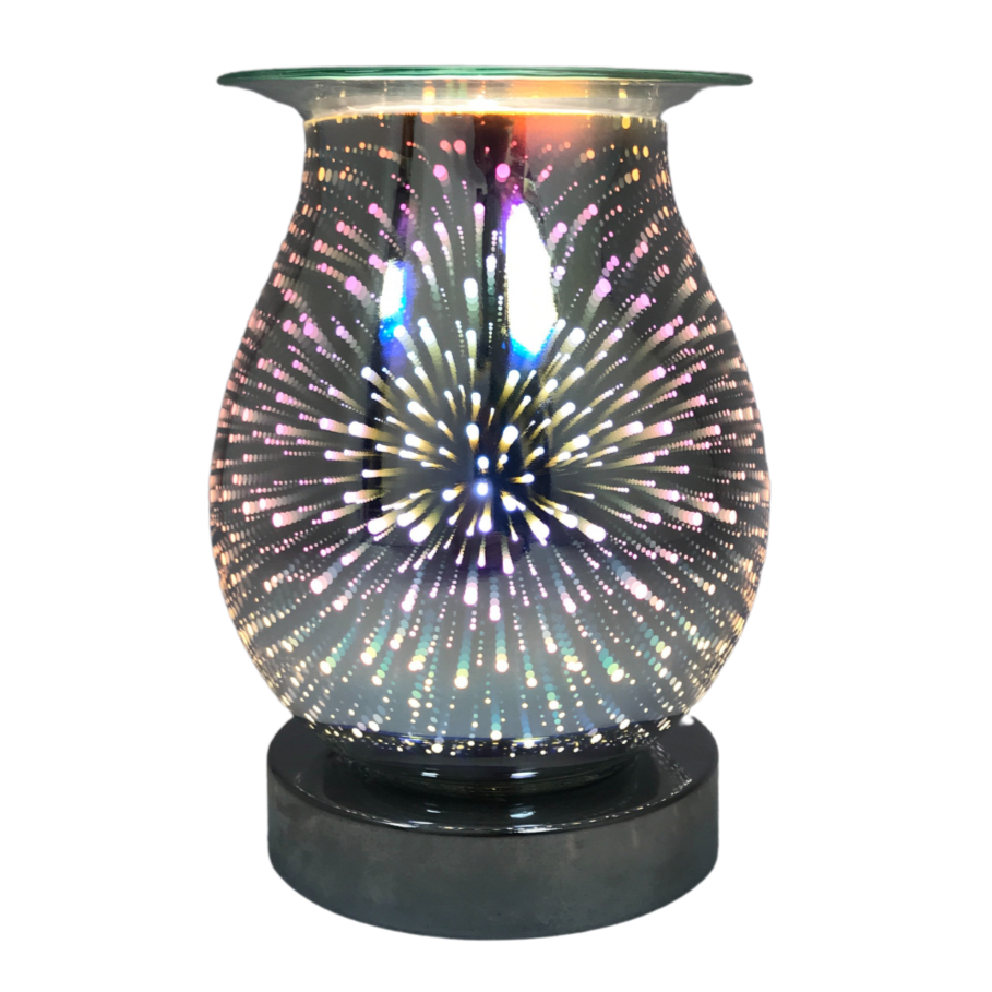 Fireworks 3D lamp silver base