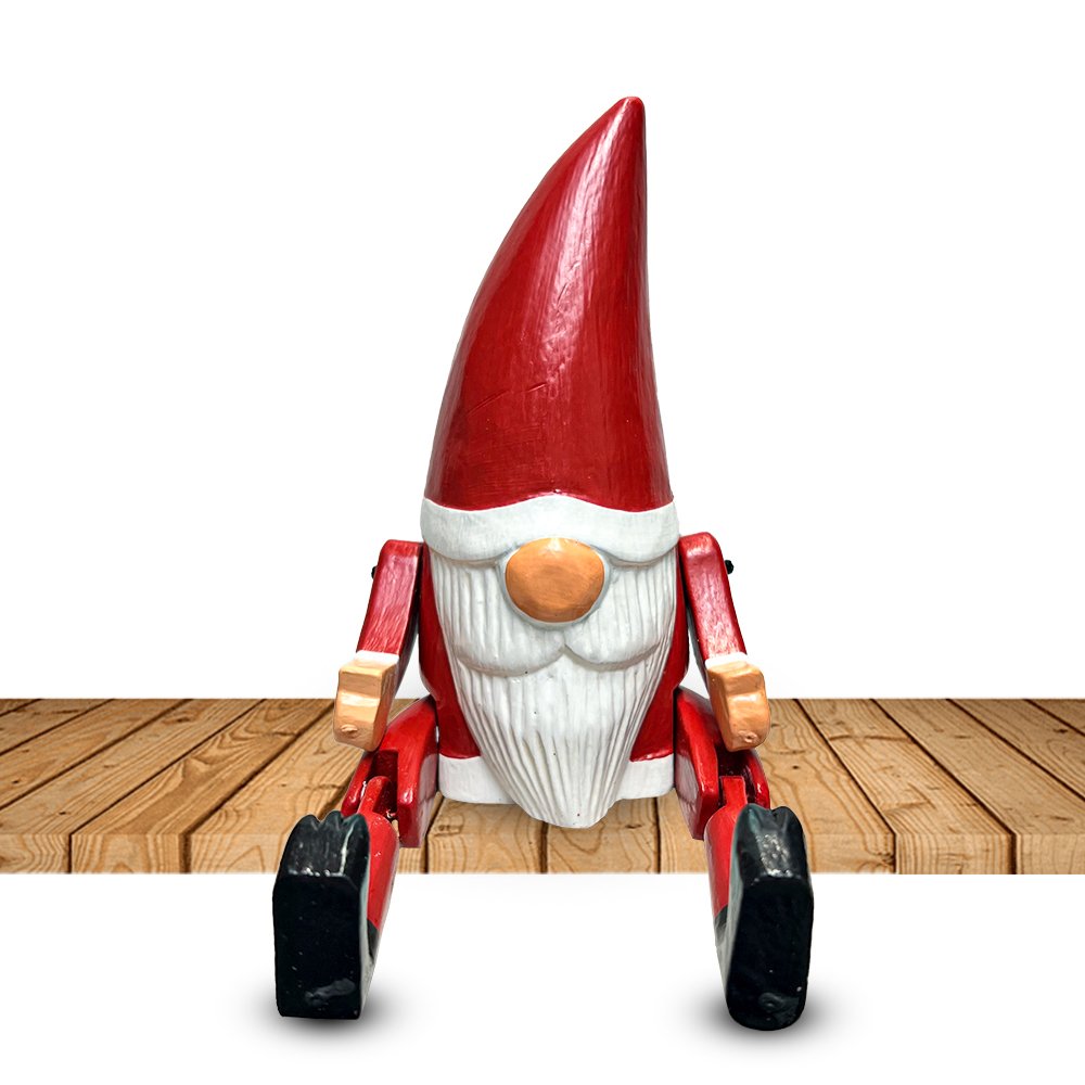 Wooden Santa Gonks Christmas