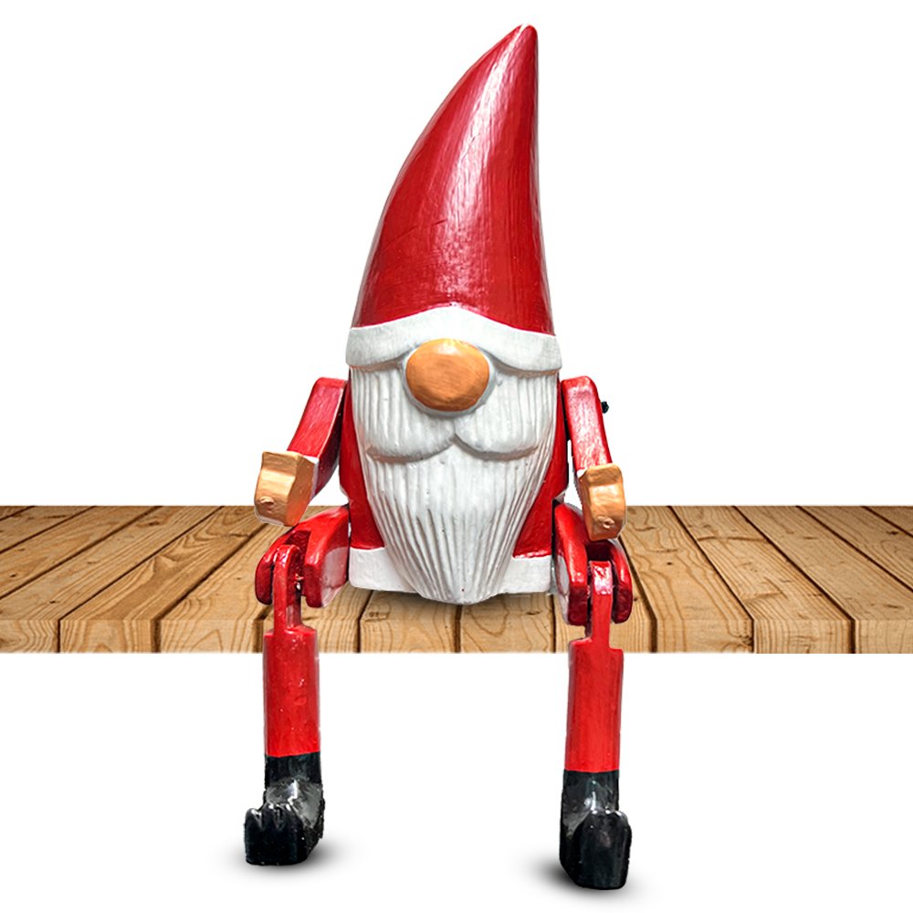Wooden Santa Gonks Christmas