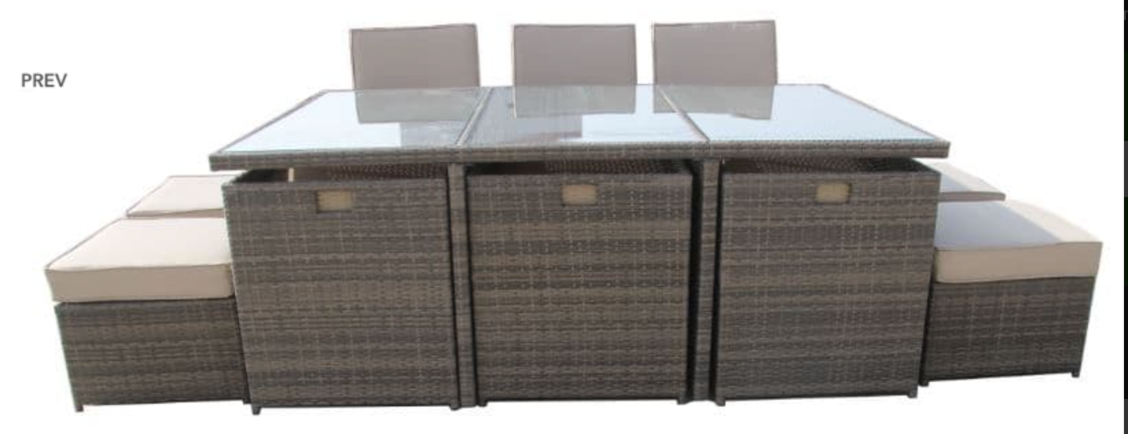 The 11pc Deluxe Cube Dining Suite